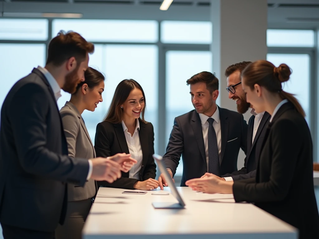 Swyxaronmyiz team members in showroom